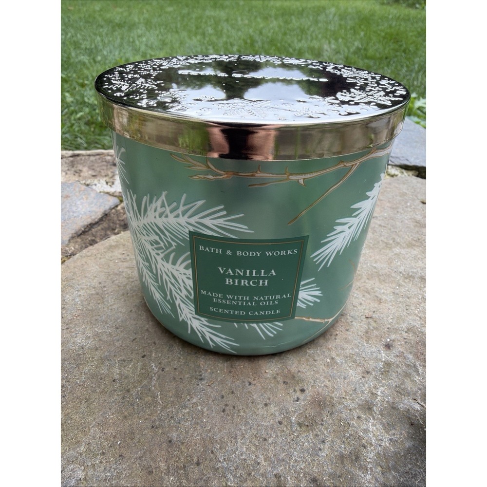1 Bath & Body Works VANILLA BIRCH Large 3-Wick Scented Candle 14.5 oz